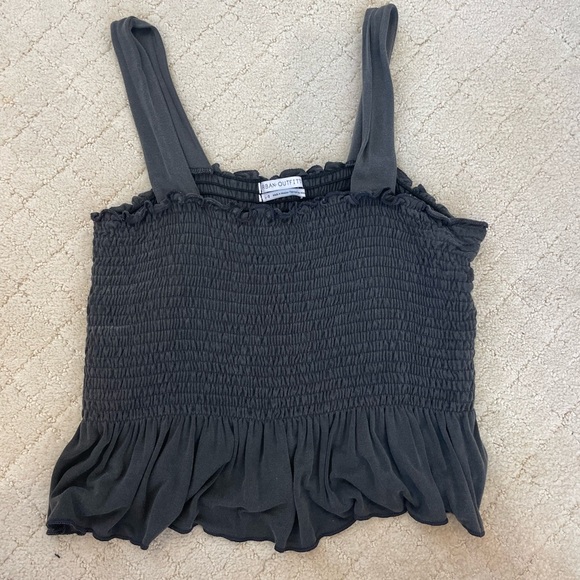 Urban Outfitters Black scrunch top cropped - Picture 1 of 3